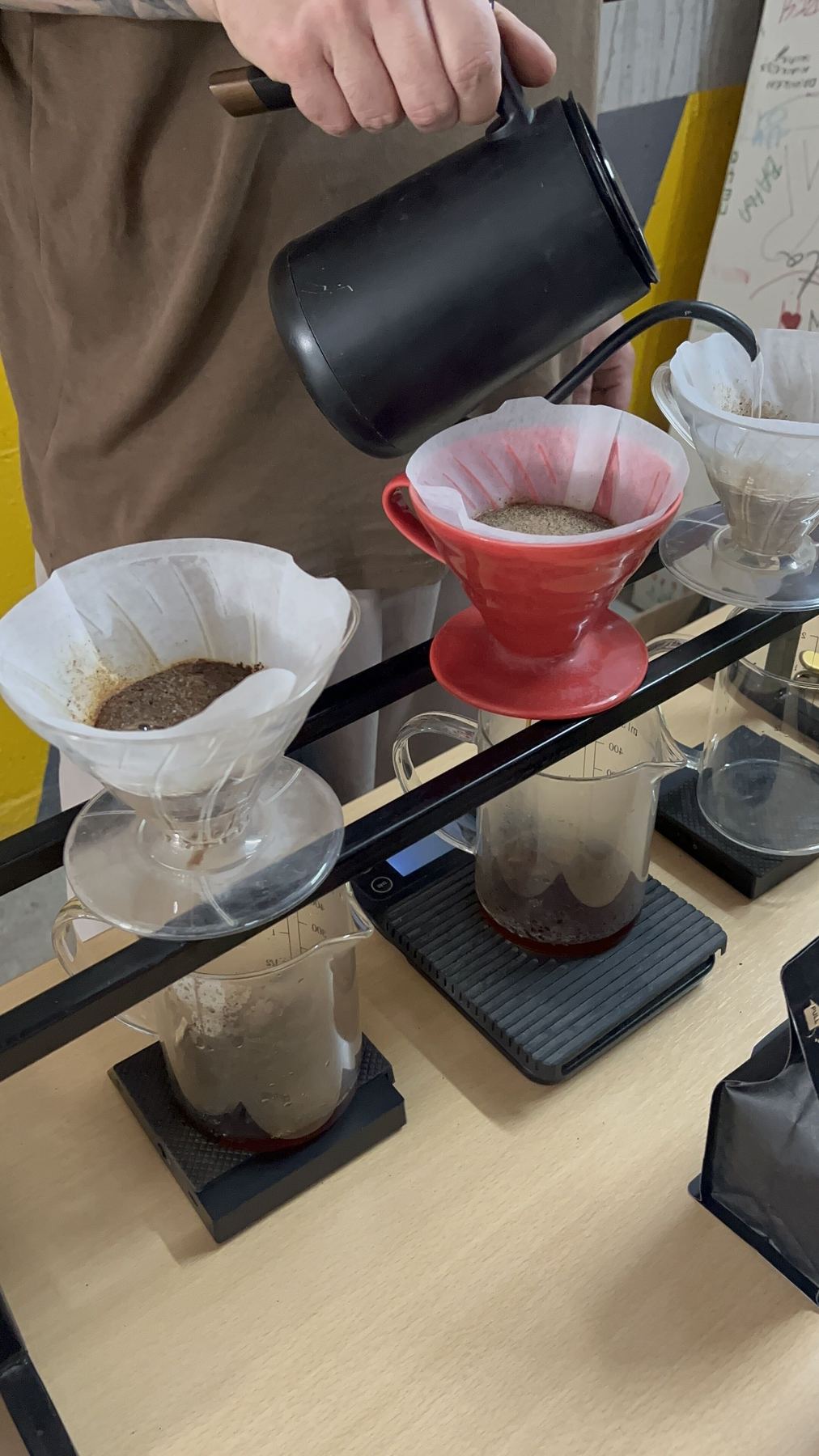 Coffee preparation setup from the meetup