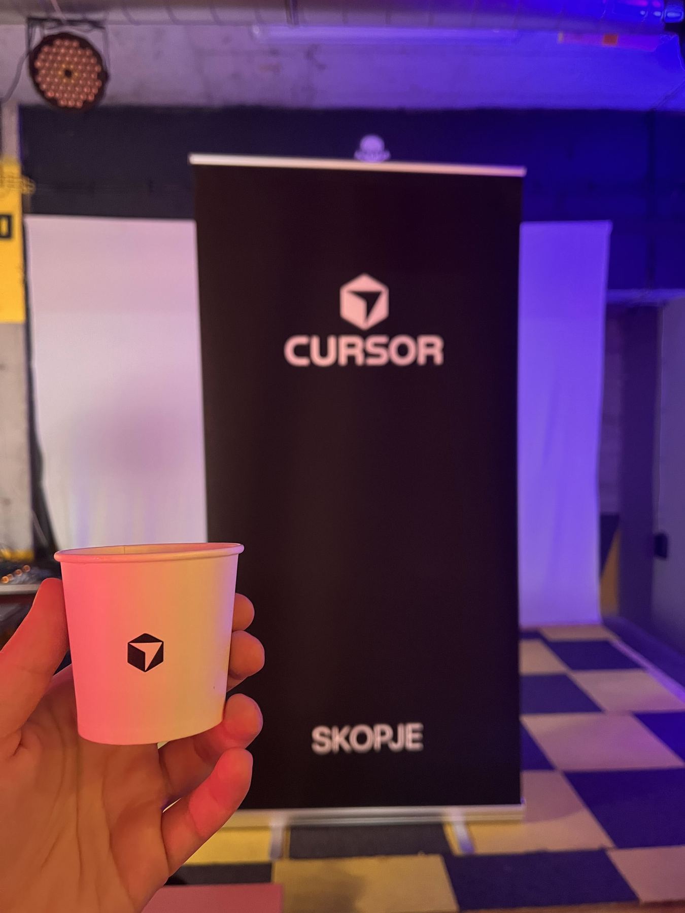 Cursor Skopje branding and event atmosphere